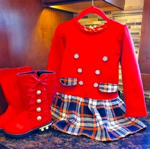 Mia Belle boots and dress